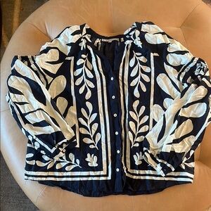 Daniel Rainn Navy and white Blouse